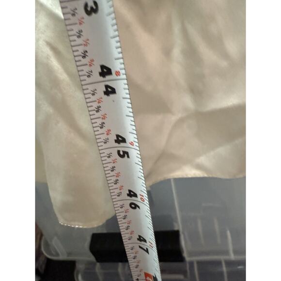 Sleeper Paloma Silk Maxi Dress White Off Shoulder Lace Trim Romantic XL - Picture 12 of 16